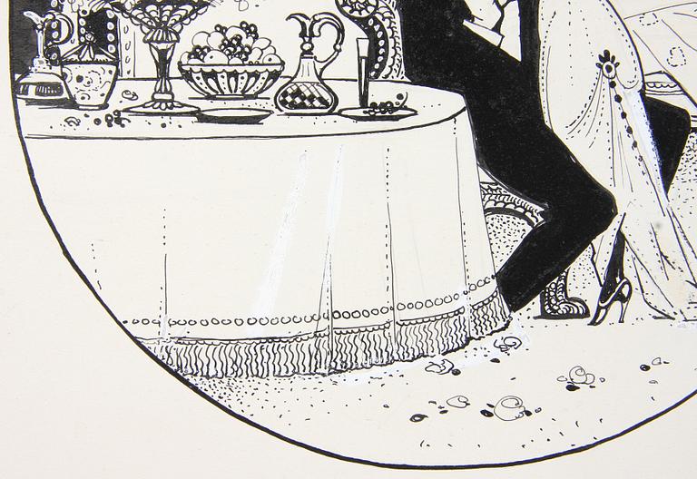 GÖSTA ADRIAN-NILSSON, 2 st, tusch, 1900-talets början.