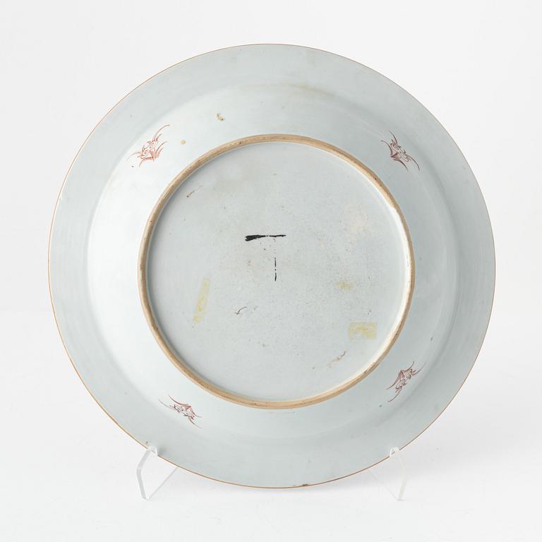 A famille rose basin, Qing dynasty, 18th century.
