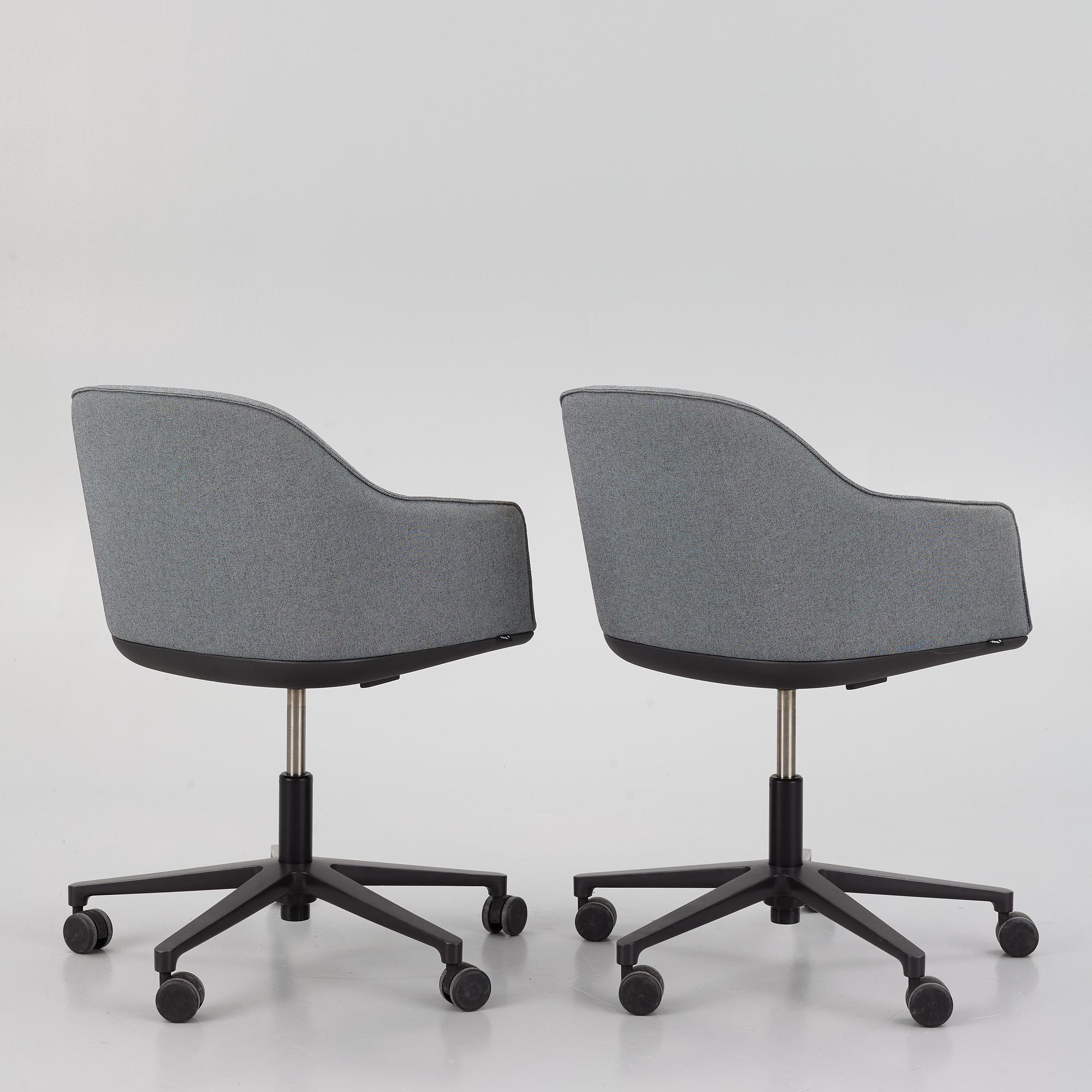 Ronan & Erwan Bouroullec, skrivbordsstolar, ett par, "Softshell Chair", Vitra, 2015.