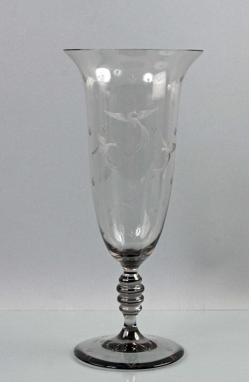 POKALVAS, glas. Orrefors, design E HALD.