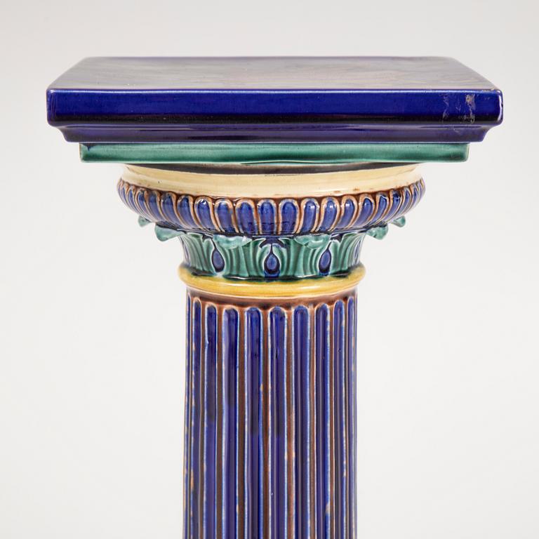 A ceramic pedestal, Gustavsberg, late 19th Century.