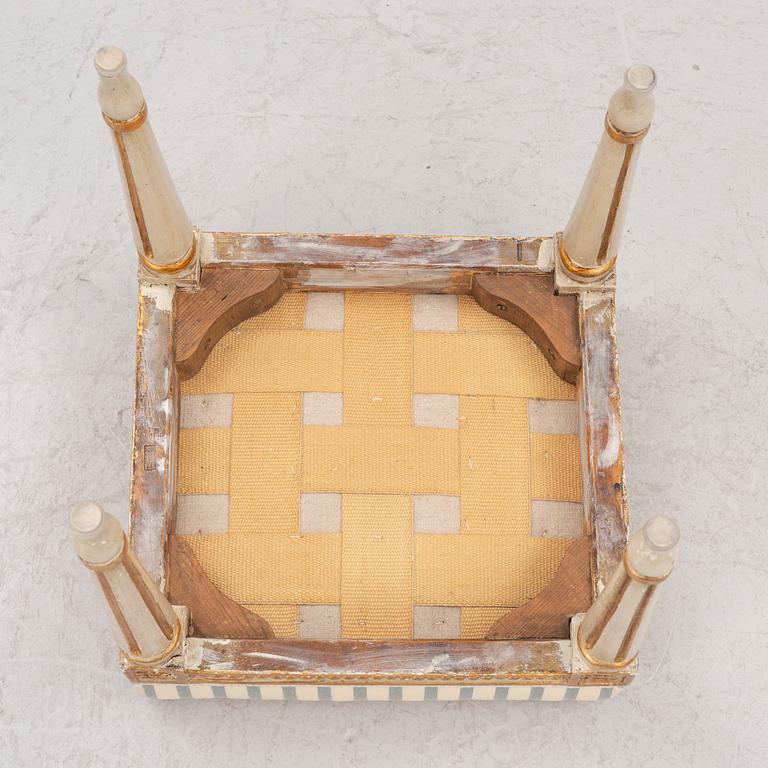 A Gustavian stool by E. Öhrmark (master in Stockholm 1777-1813).