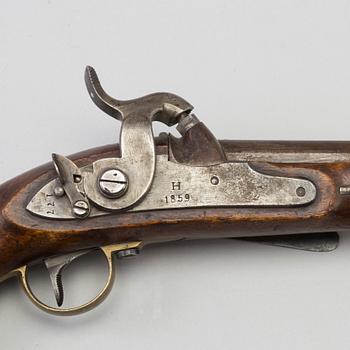 A Swedish percussion pistol 1854 Navy pattern.