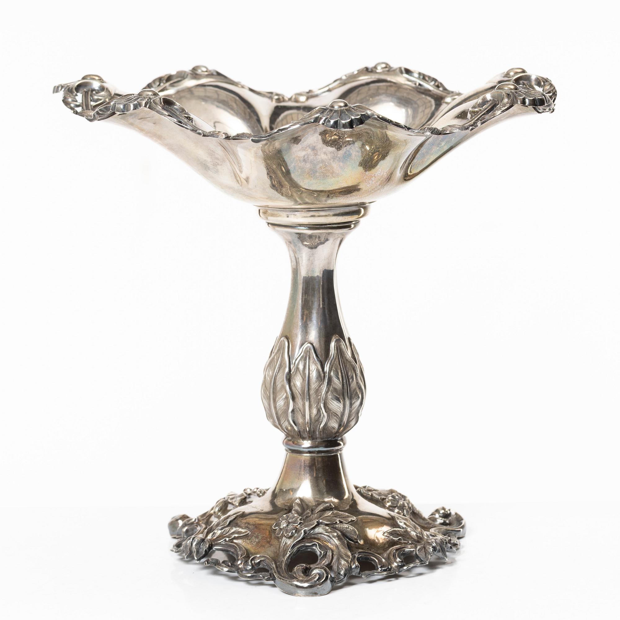 Gustaf Möllenborg, Feron, bowl on foot, silver, Stockholm, 1986.