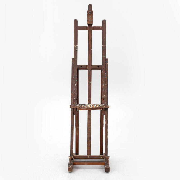 A studio easel, Wilhelm Becker AB, Stockholm, circa 1900.