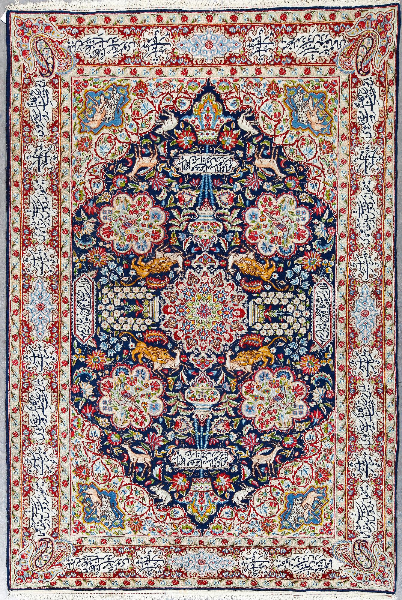 MATTA, semiantik/old Kirman figural, ca 258x170 cm.