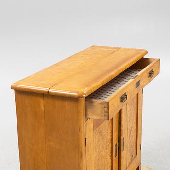 A birch wood veneered book cabinet early 20th Century.