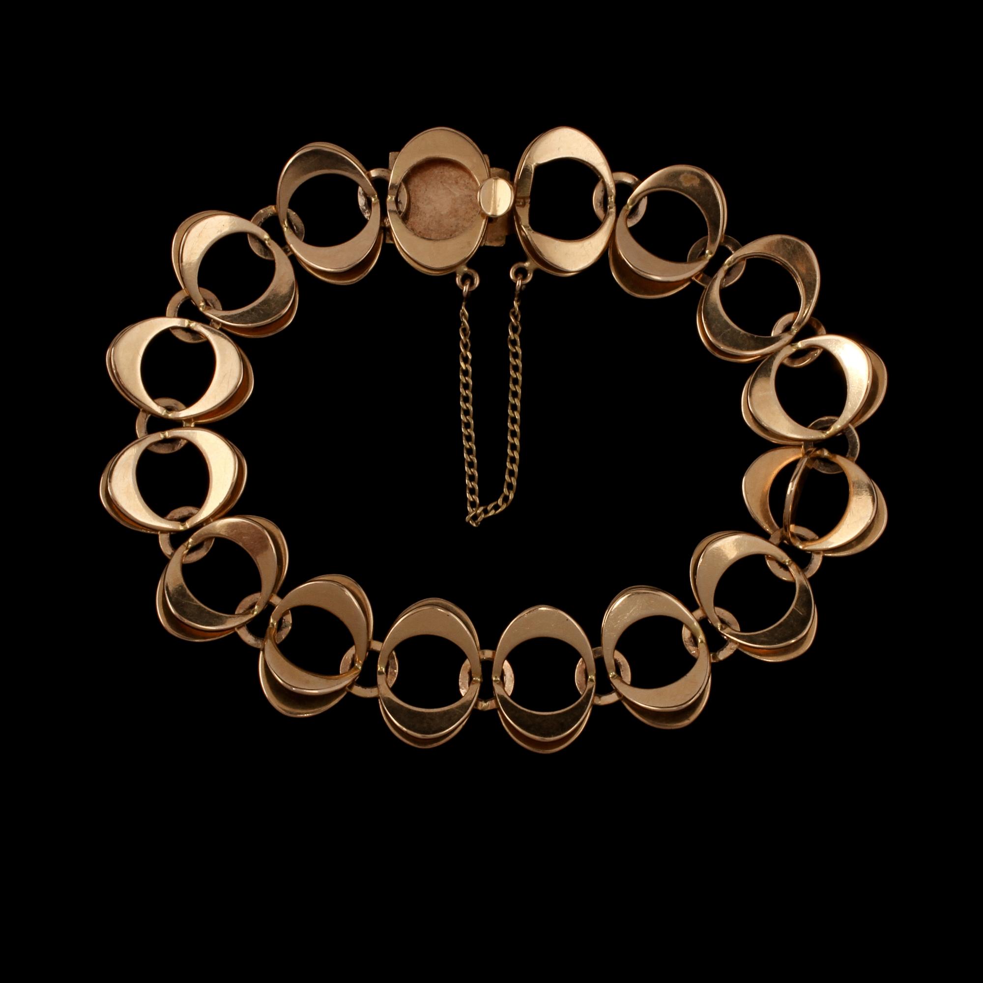 ARMBAND, 18k guld, Alton, Falköping, 1978. Vikt 28 g.