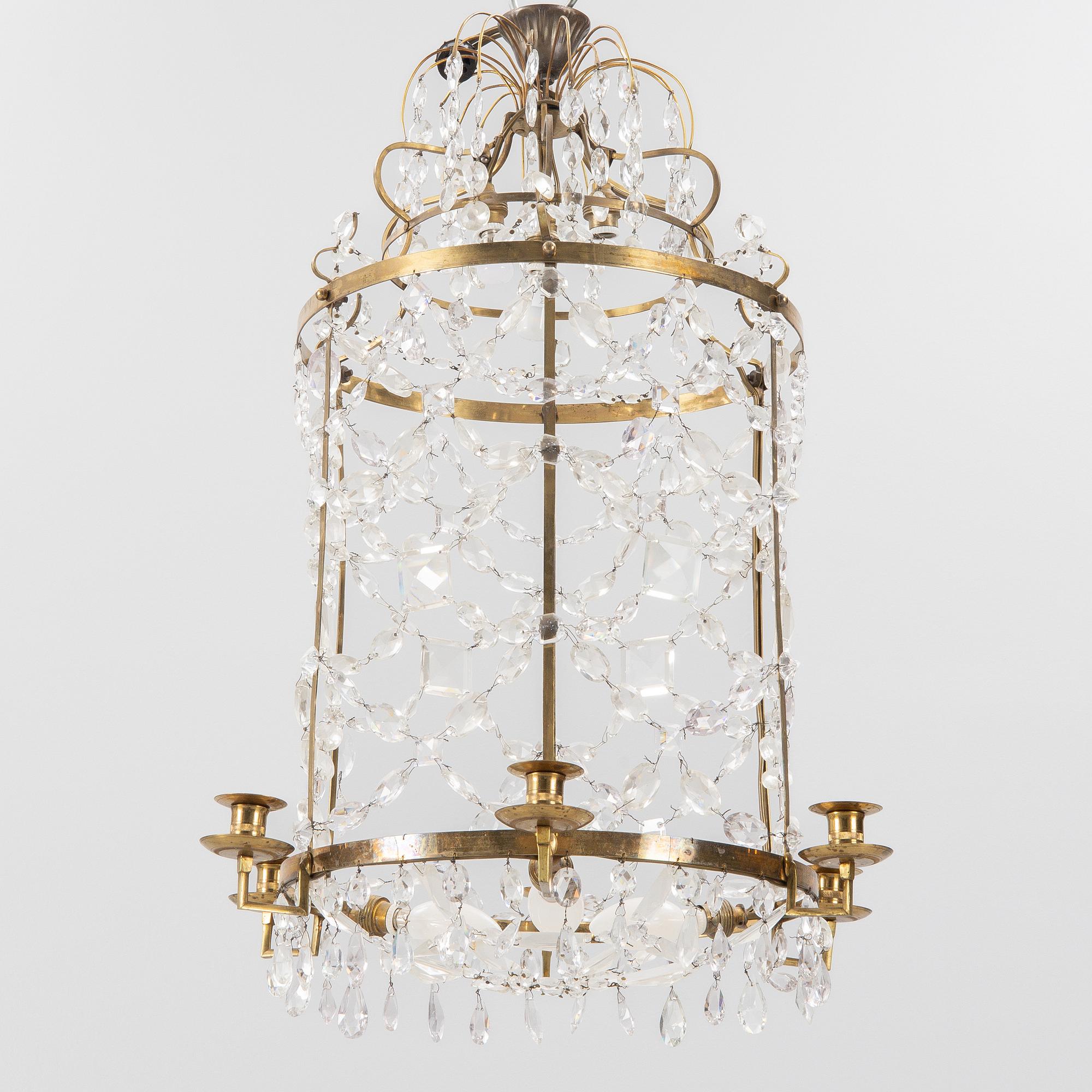 A chandelier, 19th Century.