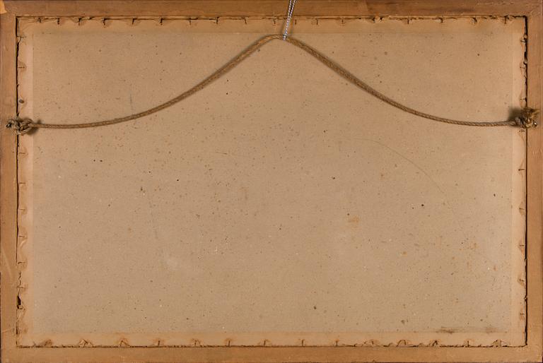 KAPTEENINTAULU, guassi, signeerattu F. Corpuz, 1900-luvun alku.