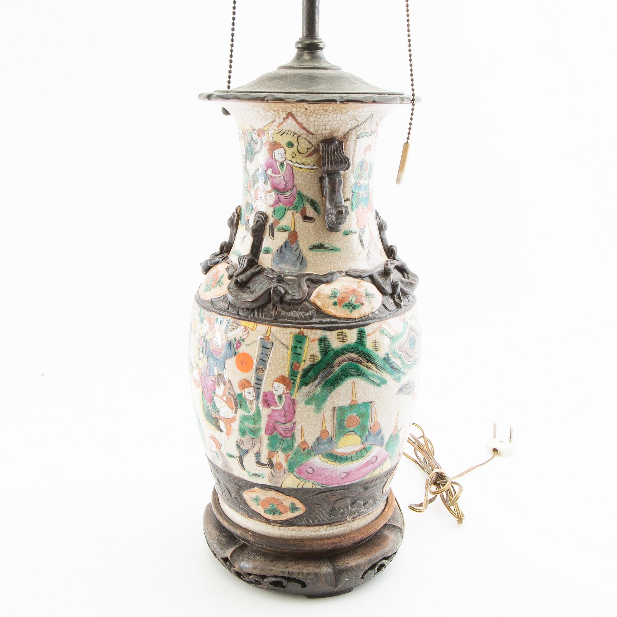 Table lamp China circa 1900 porcelain.