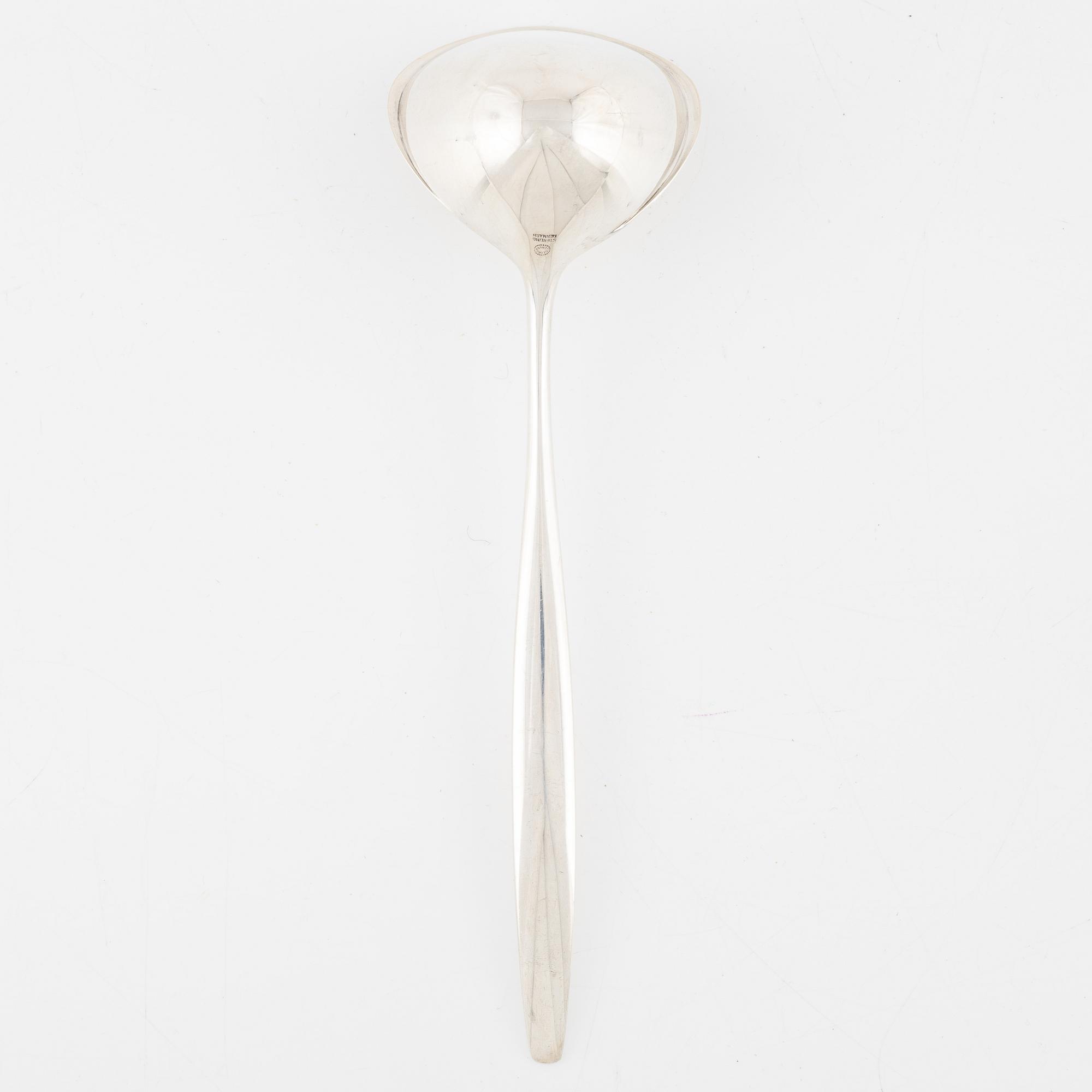 Georg Jensen, såssked, silver, "Cypress", Danmark efter 1945.