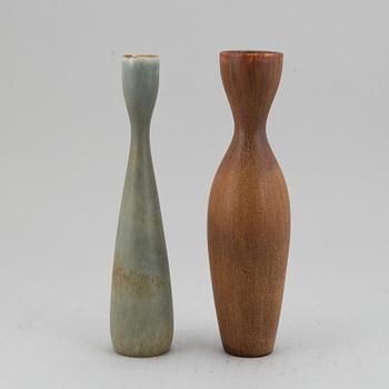 CARL-HARRY STÅLHANE, two stoneware vases, Rörstrand, Sweden 1950-60's.