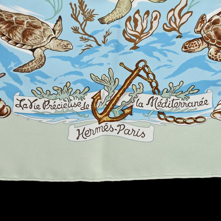 SCARF, siden, "La Vie Precieuse de la Mediterrane", design Robert Dallet, Hermes.