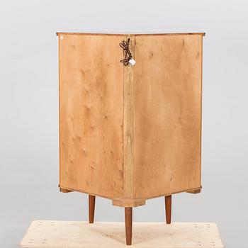 HÖRNSKÅP, TEAK, 1950-60-tal-.