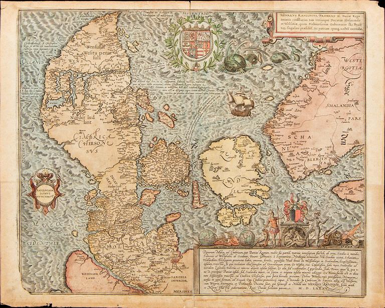 Marcus Jordan, map for Ggeorg Braun & Frans Hogenberg 'Civitates Orbis Terrarum', Cologne ca 1585-90.