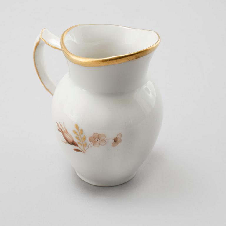 KAFFESERVIS, 26 delar, porslin, "Brun rose", Royal Copenhagen, 1900-talets andra hälft.