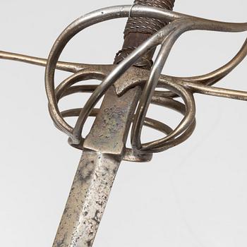 A composite swept-hilt rapier 17th and 19th Century.