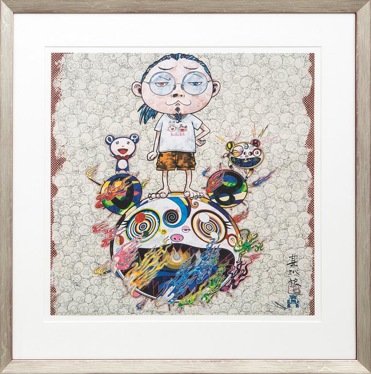 Takashi Murakami, offset signerad och numrerad.