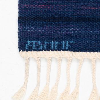 Claesson Koivisto Rune, a carpet, "Forell, Norrskensblå", flat weave, ca 223 x 212 cm, signed AB MMF MC EK OR.