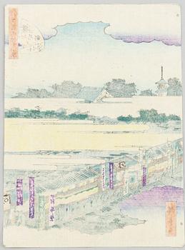 Ando Utagawa Hiroshige II, efter, färgträsnitt. Japan, tidigt 1900-tal.