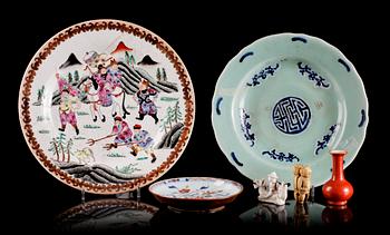 PARTI KINA, porslin  6 delar. 1700-1900-tal.