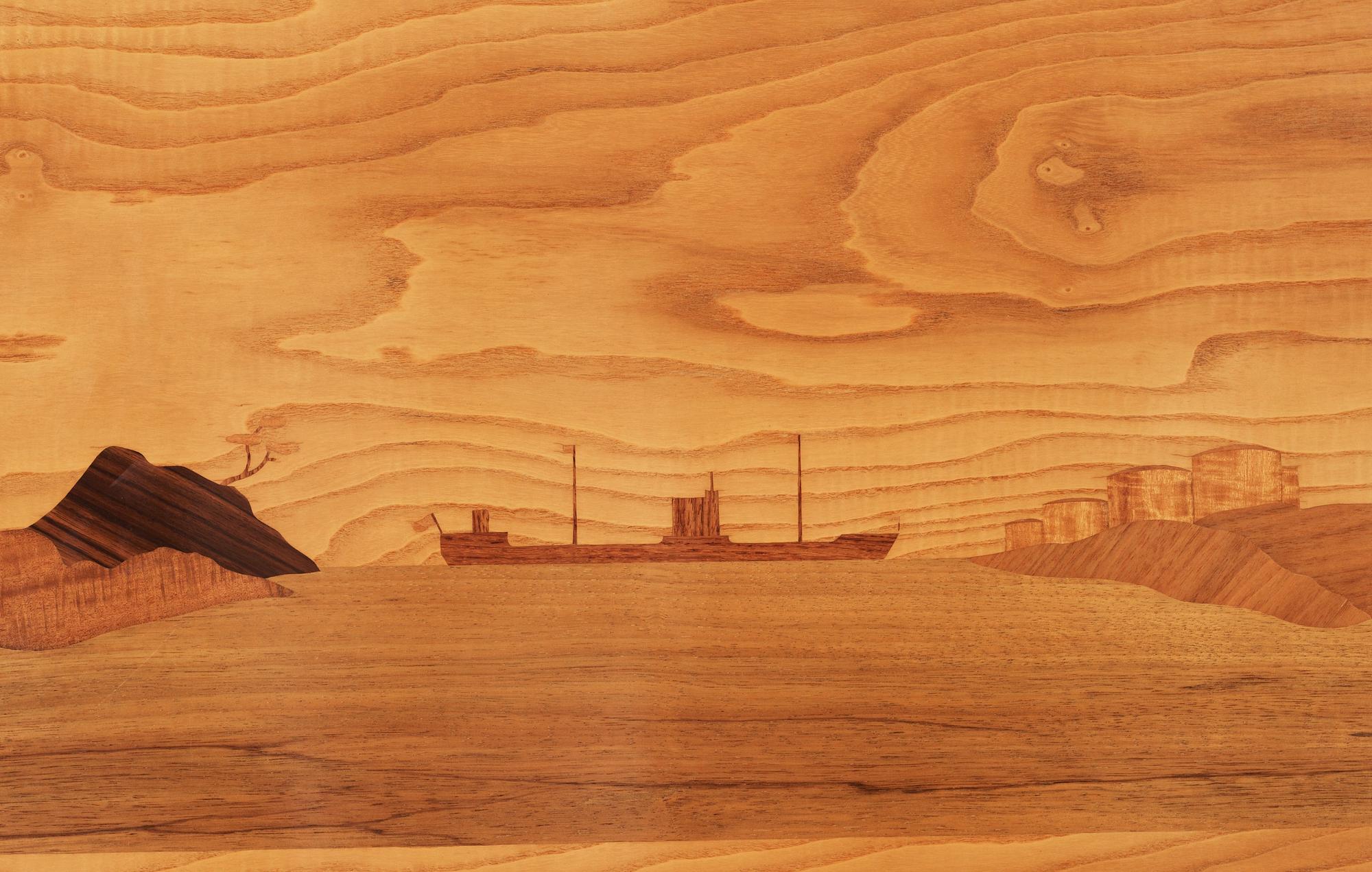 A Georg Johansson cabinet with inlays of several exotic woods, Gothenburg Sweden 1938.