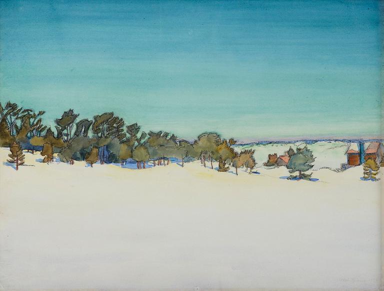 Axel Sjöberg, "Snow", motif from Sandhamn.