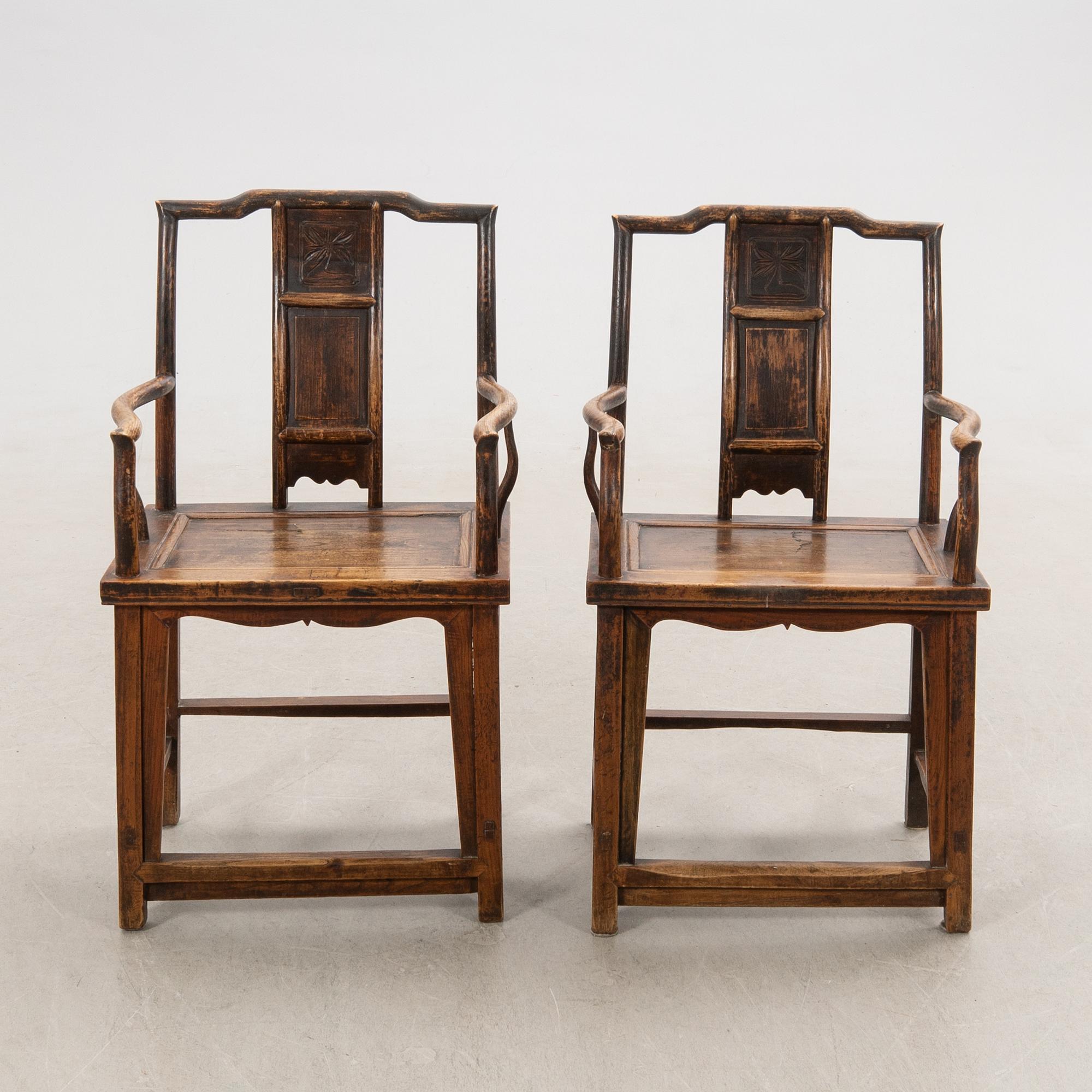 Armchairs, a pair China around 1900.