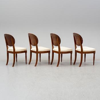 A set of four 19th century chairs, probably Vienna.