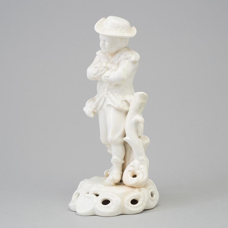 FIGURIN, porslin. med Derby-liknande märke. England, tidigt 1900-tal.