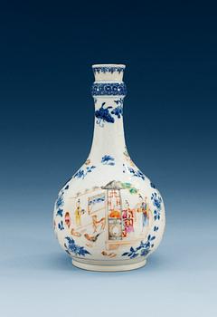 1606. FLASKA, kompaniporslin. Qing dynastin, Qianlong (1736-95).