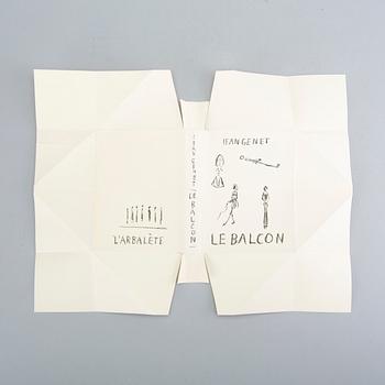 Bok, Jean Genet, "Le Balcon" med omslag originallitografi av Alberto Giacometti.