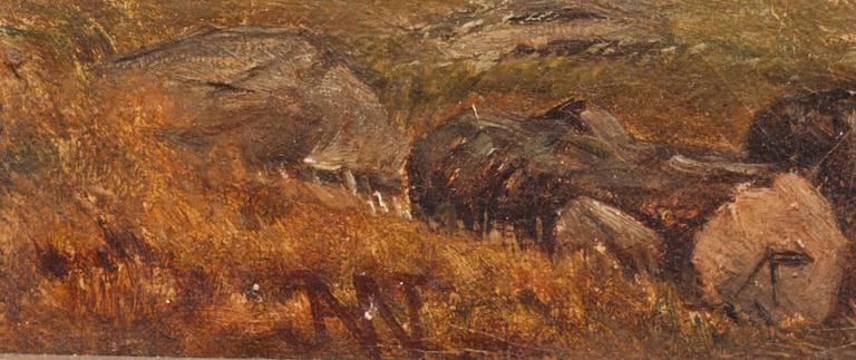 J.H WILLIAMSHURST, tillskriven, olja på duk, monogramsignerad, 1800/1900-tal.