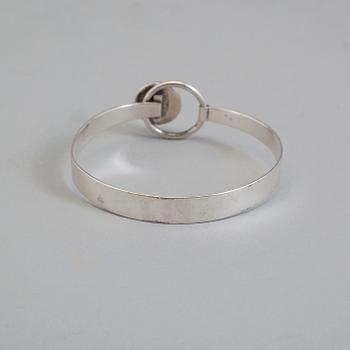 ARVO SAARELA, armring, silver och tigeröga, Enköping, 1968.