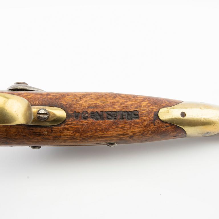 A Swedish 1850 cavalry pattern percussion pistol.