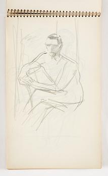 Lotte Laserstein, 3 skissböcker med blyertsteckningar.