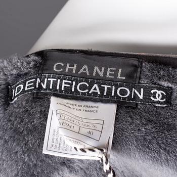 A Chanel Identification sheepskin jacket, French size 40.