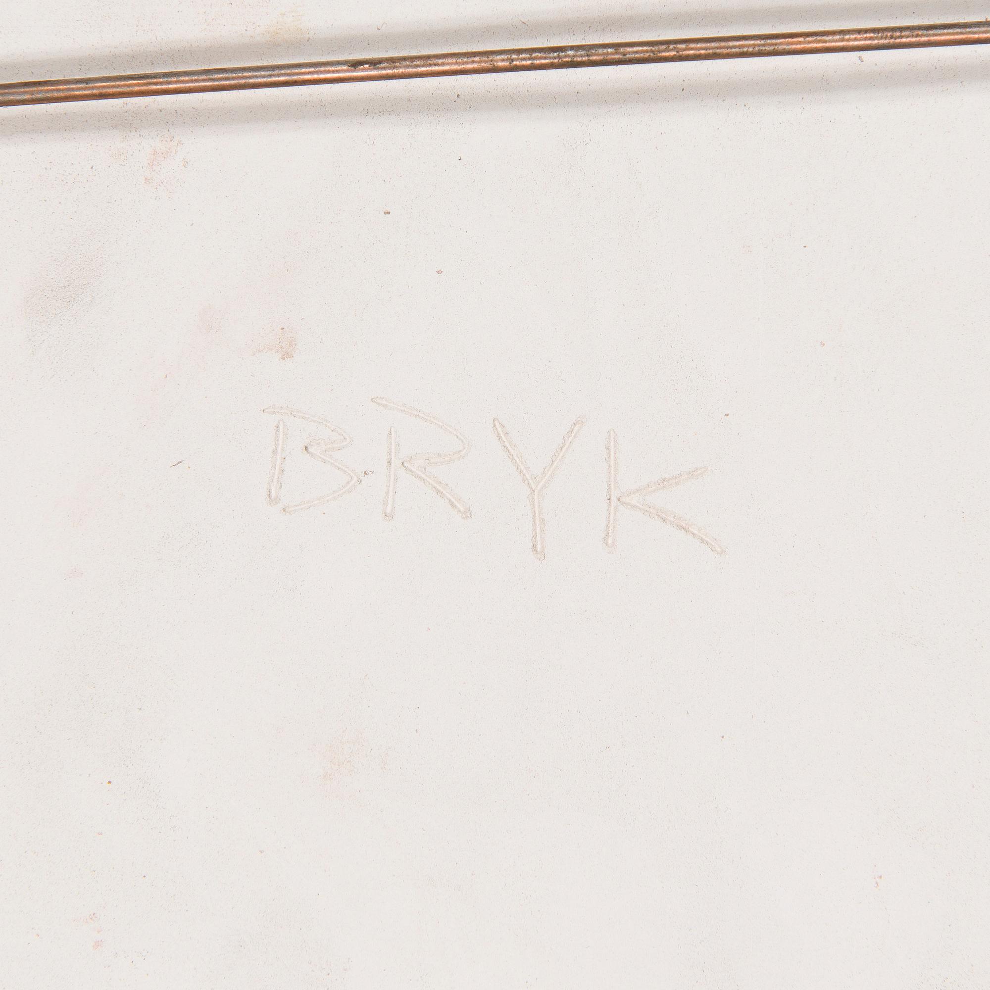 Rut Bryk, seinäreliefi, kivitavaraa signeerattu BRYK.