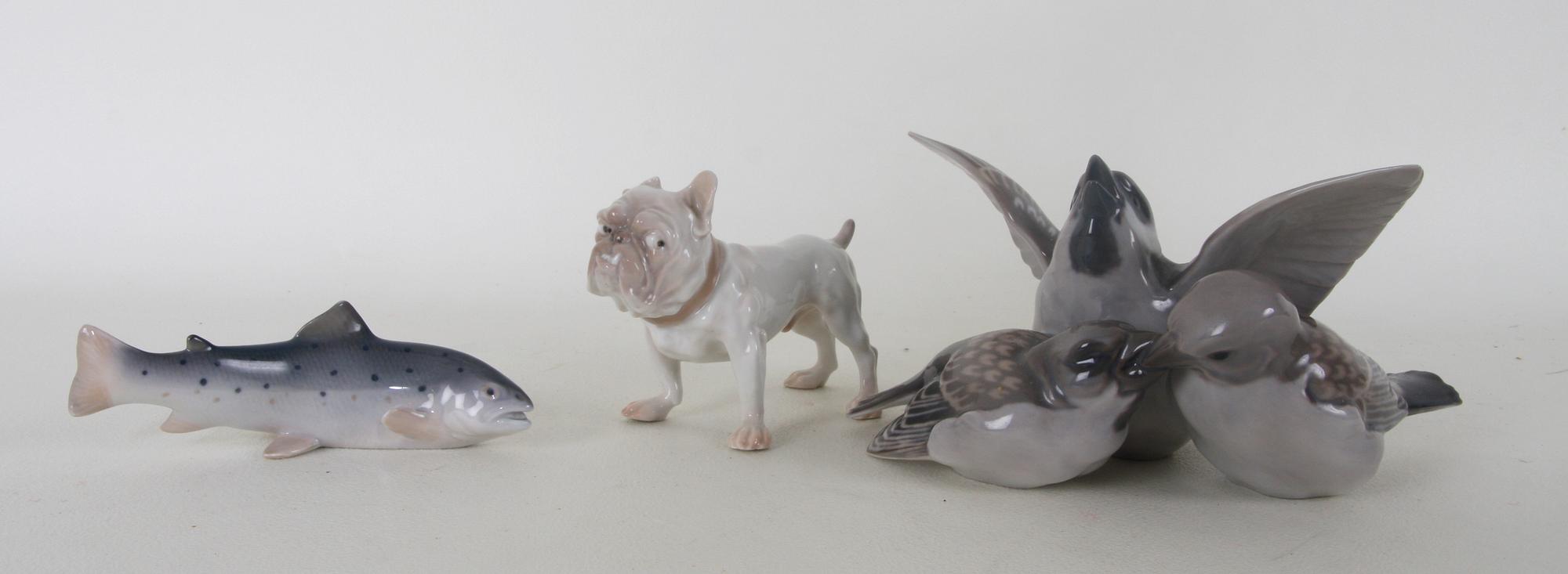 FIGURINER, 3 st, porslin, Danmark. Bing & Gröndal o Royal Copenhagen.