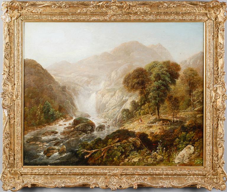 OKÄND KONSTNÄR, olja på duk, otydligt signerad, England, 1800-tal.