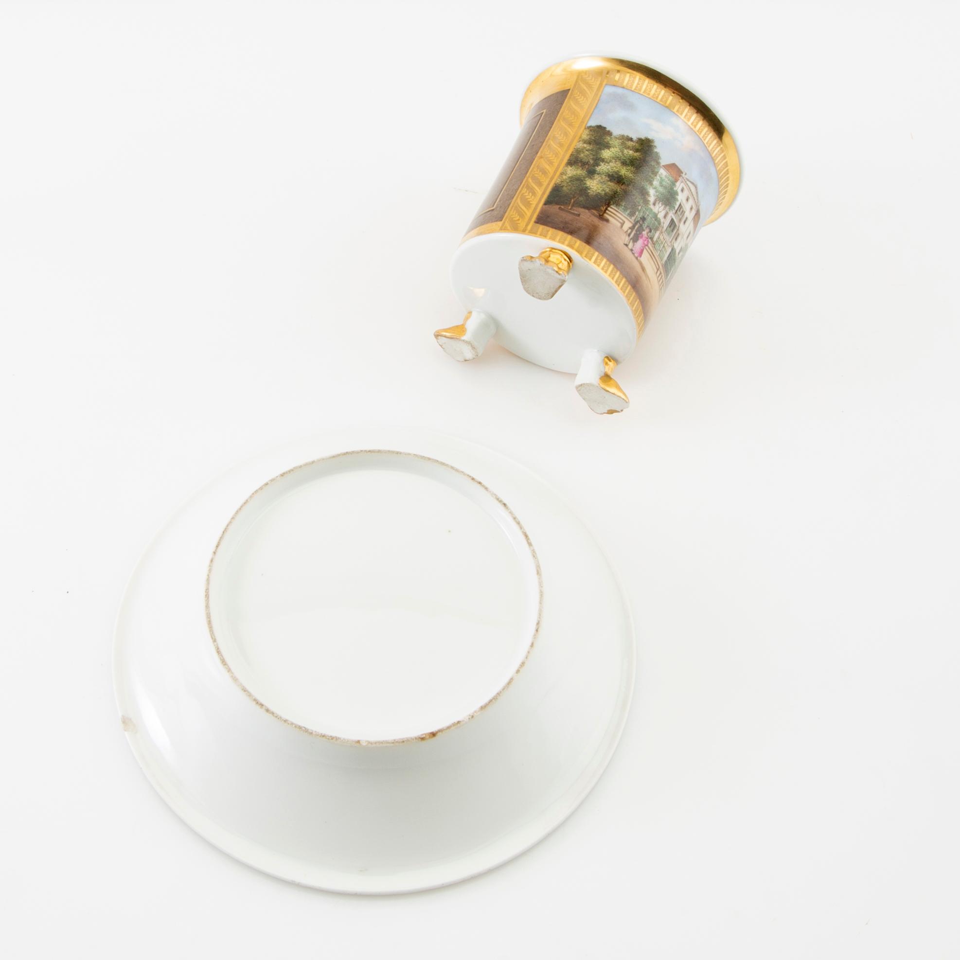 Cup with saucer Empire mid-19th century.