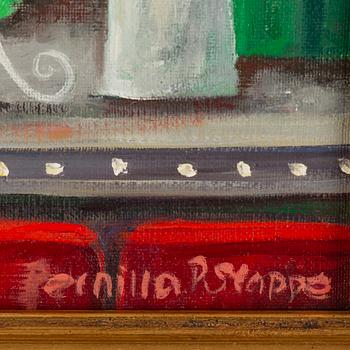 PERNILLA STAPPE, olja på duk med paletter, signerad.
