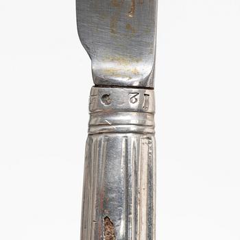 Gustaviansk, Carl Gideon Renander, cutlery, 4 pcs, silver, late Gustavian, Stockholm 1791-1792.