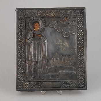 A Russian icon with ochlad, 19th Century.