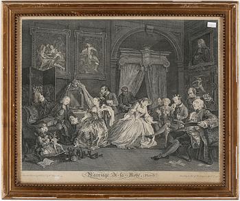 WILLIAM HOGARTH, 6 stycken, kopparstick, 1745.