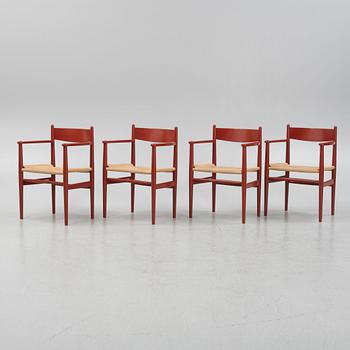 Hans J Wegner, karmstolar, 4 st, "CH37", Carl Hansen & Søn, Danmark.