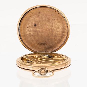 A 14K pocket watch, 53 mm.