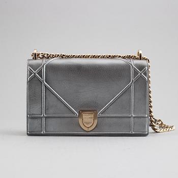 Christian Dior, a 'Diorama' metallic leather handbag.