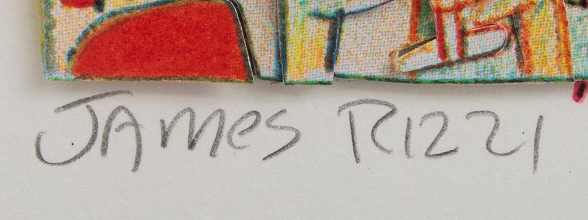 James Rizzi färglitografi signerad daterad och numrerad 13/350 2006.
